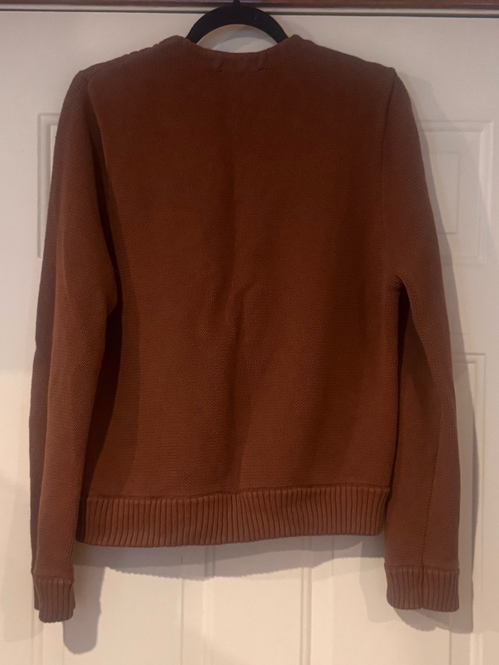 Brown V-Neck Button Cardigan Sweater - Picture 3 of 7